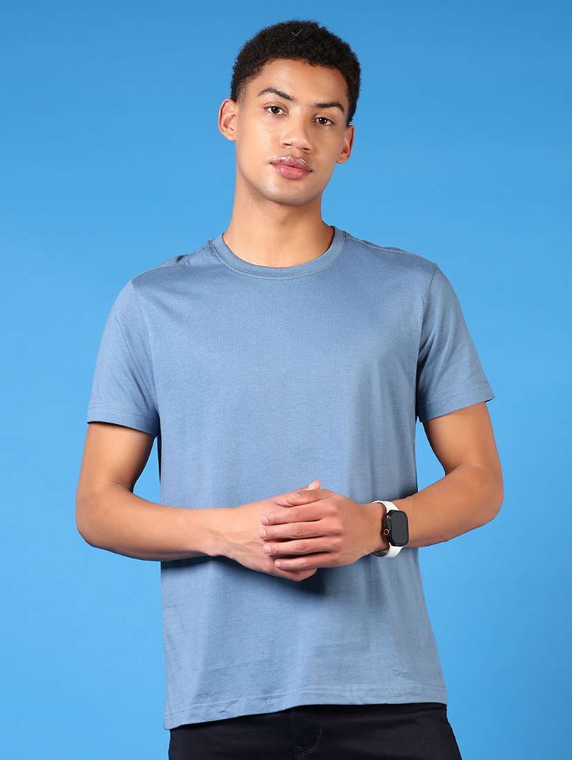 men short sleeves plain t-shirt