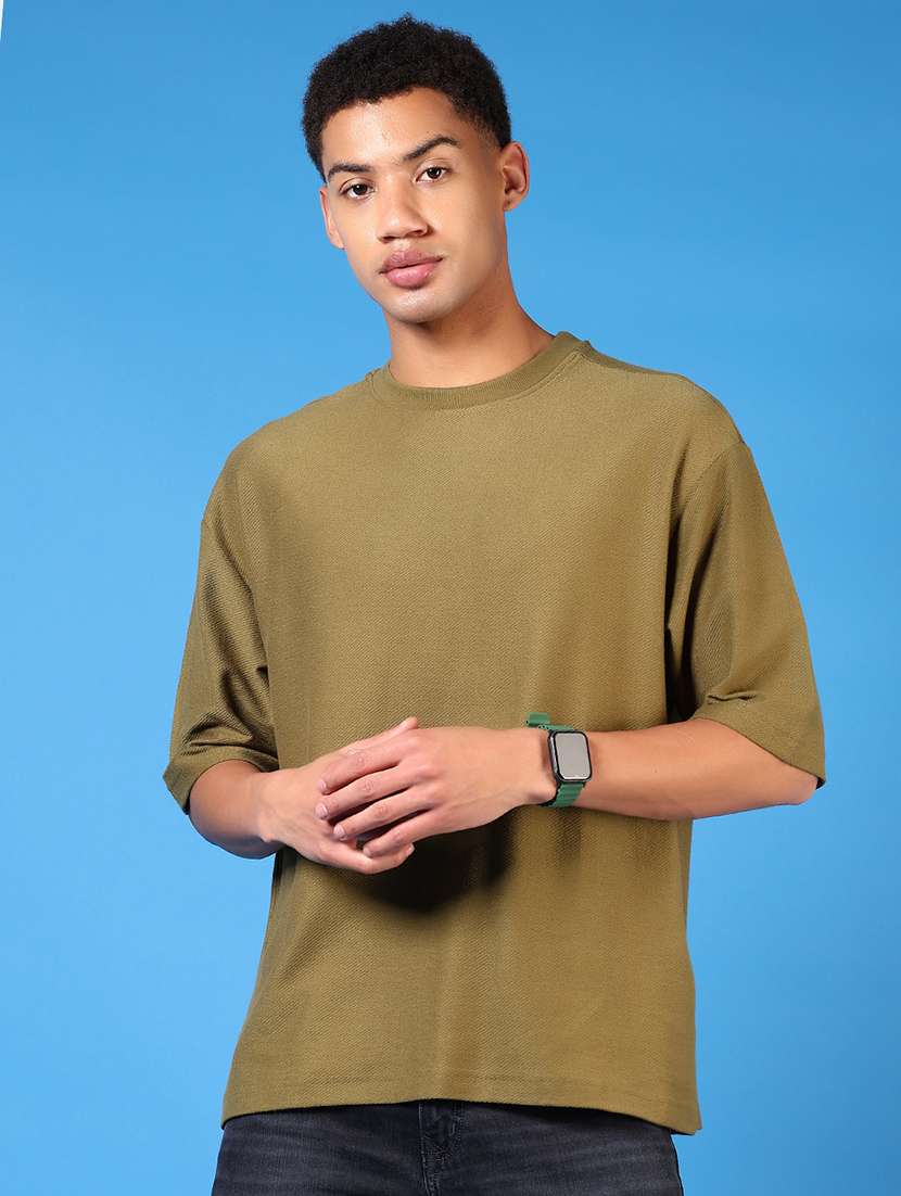 men short sleeves plain t-shirt - 21731567 -  Zoom Image - 0