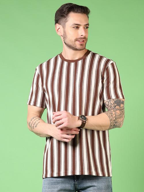 men short sleeves striped t-shirt - 21731597 - Standard Image - 0