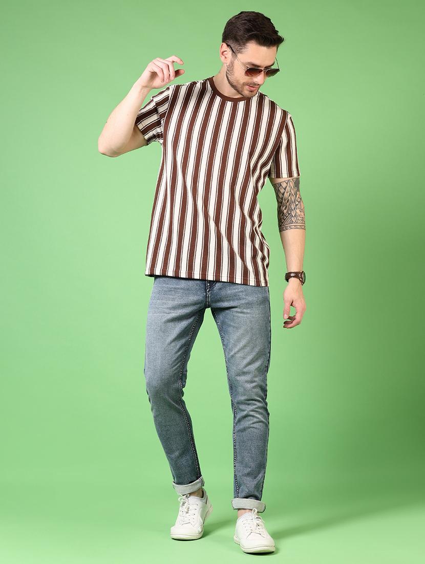 men short sleeves striped t-shirt - 21731597 - Standard Image - 3