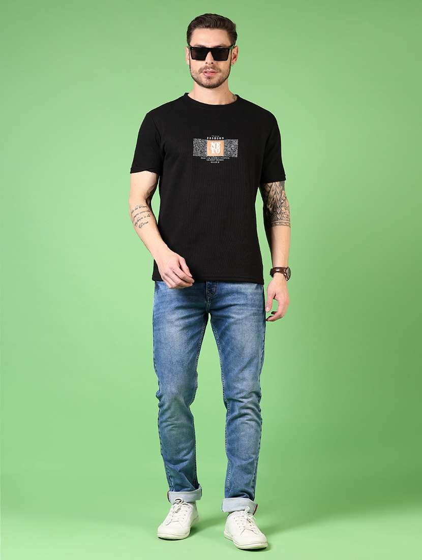 men short sleeves chest print t-shirt - 21731605 -  Standard Image - 3
