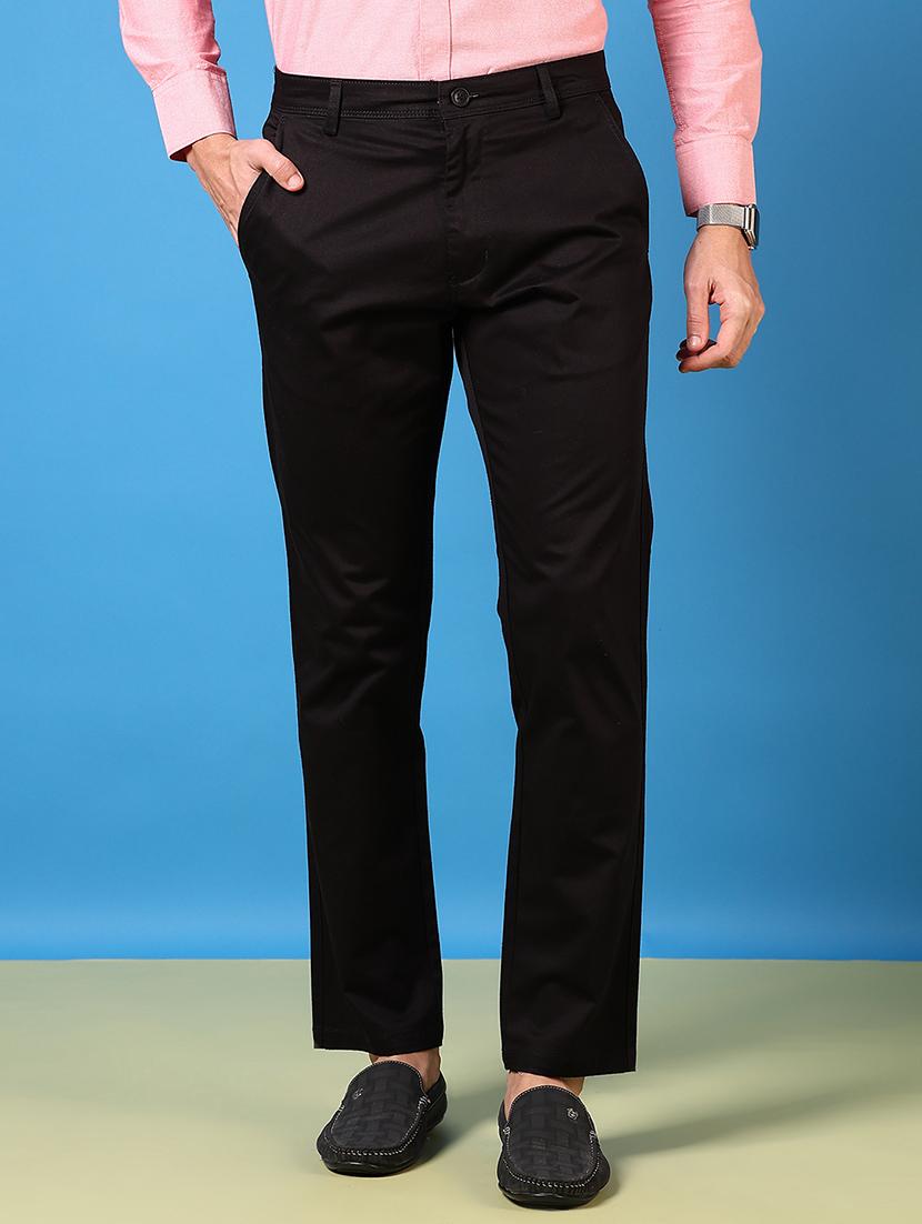men mid rise solid chinos - 21731617 - Zoom Image - 0