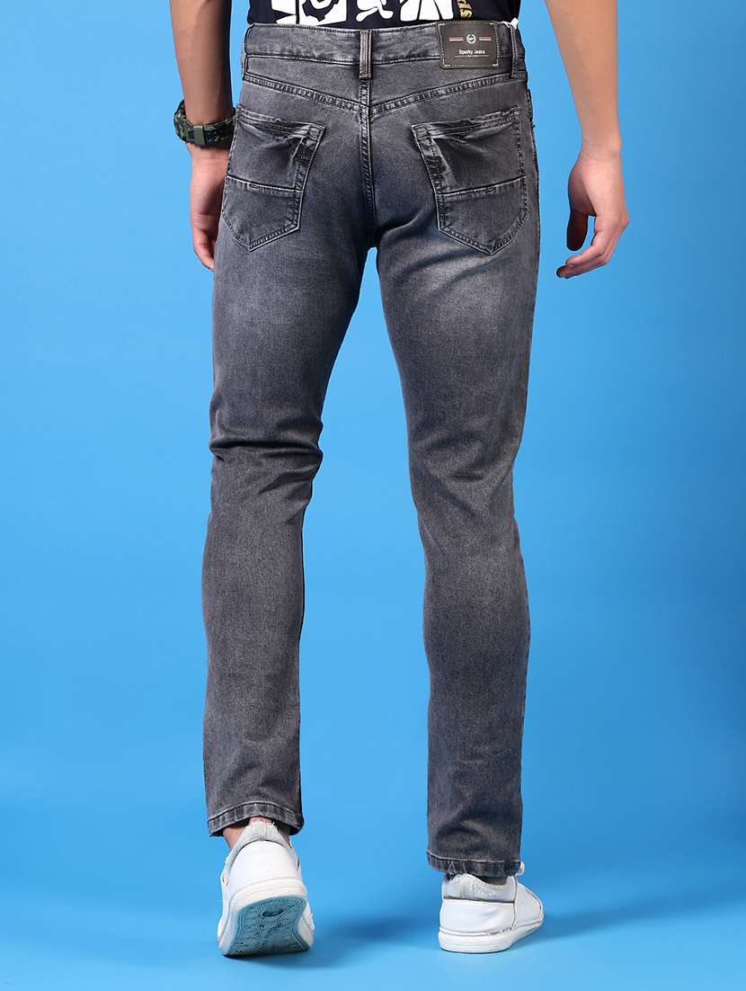 men washed mid rise jeans - 21731626 -  Standard Image - 3