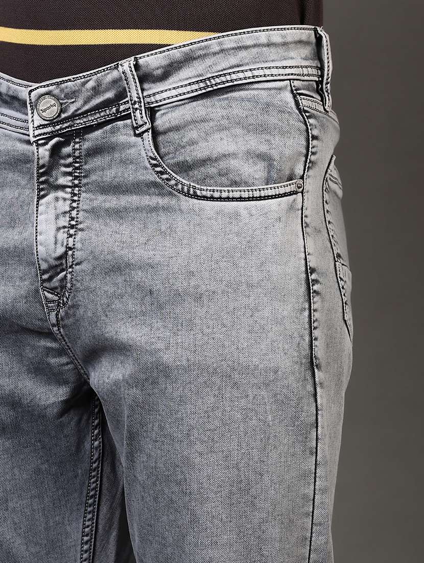 men washed mid rise jeans - 21731629 -  Standard Image - 5