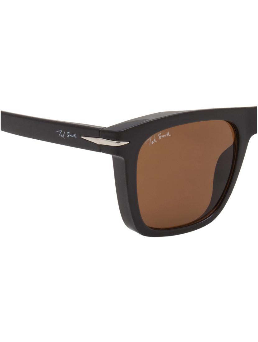 ted smith iconic uv protection black & brown sunglasses for mens womens - 21731653 - Standard Image - 5