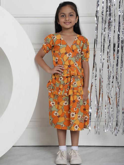 girls floral print dress - 21731668 - Standard Image - 0