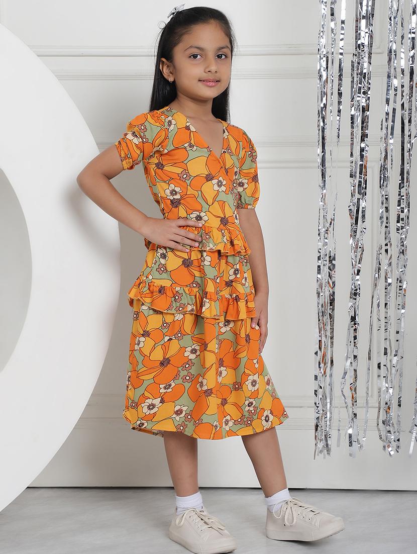 girls floral print dress - 21731668 - Standard Image - 3