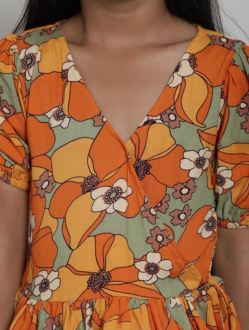 girls floral print dress - 21731668 - Standard Image - 5
