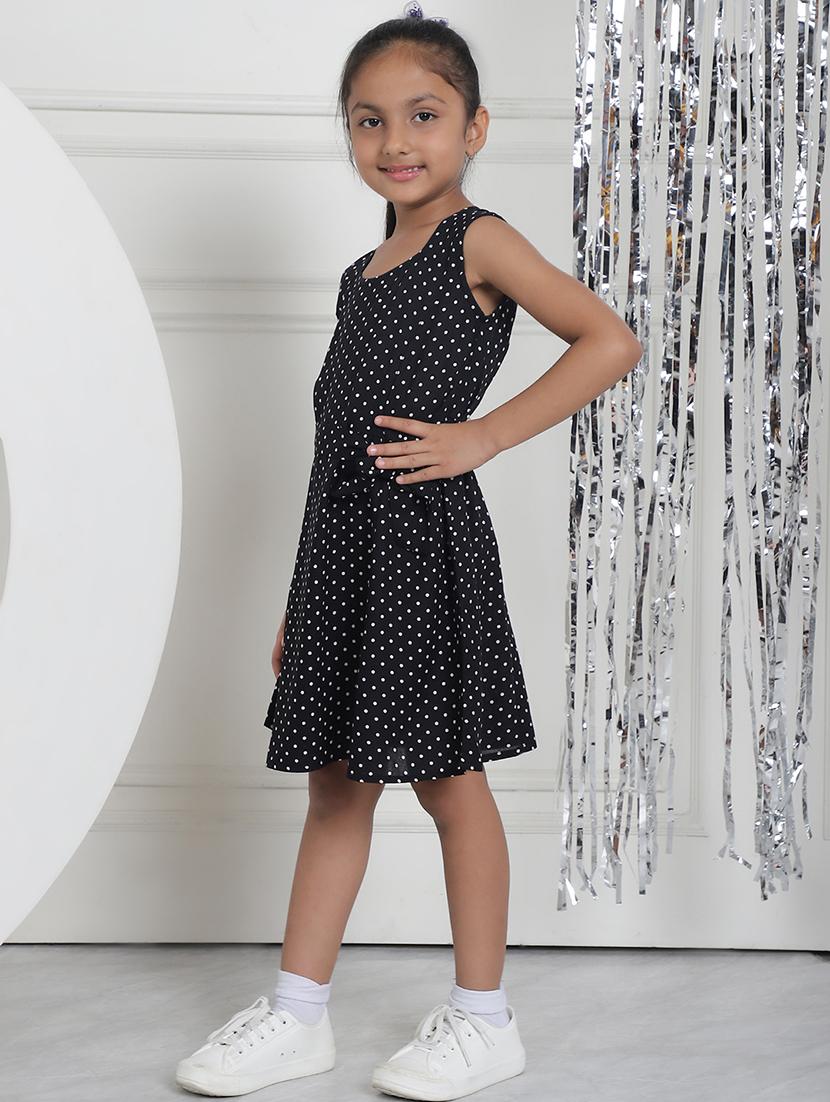 girls polka dot sleeveless regular fit a-line dress - 21731737 - Standard Image - 3