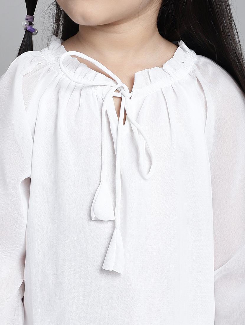 girls solid long sleeve regular fit dress - 21731779 -  Standard Image - 5