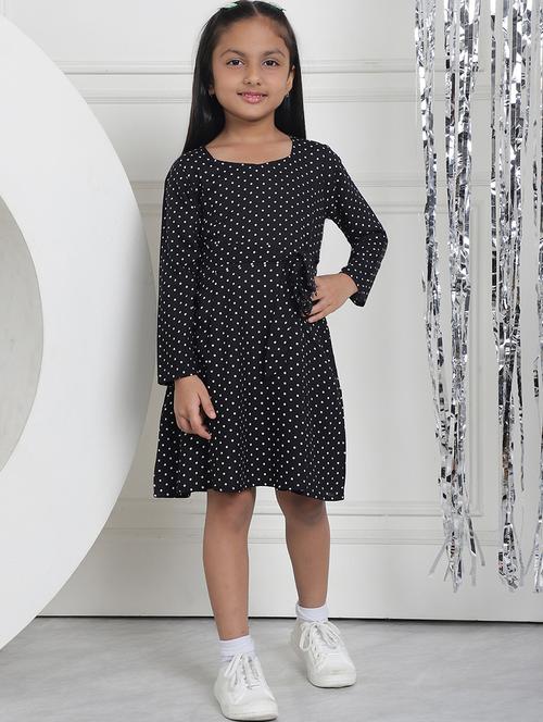 girls polka dot long sleeve regular fit dress - 21731791 - Standard Image - 0
