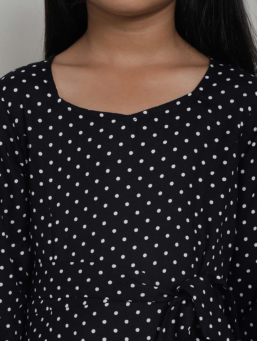 girls polka dot long sleeve regular fit dress - 21731791 - Standard Image - 5
