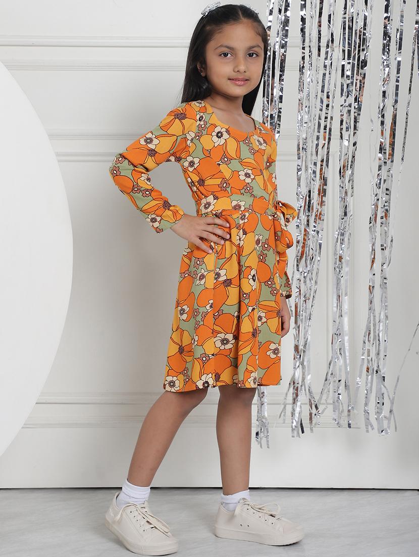 girls floral long sleeve regular fit dress - 21731794 - Standard Image - 3
