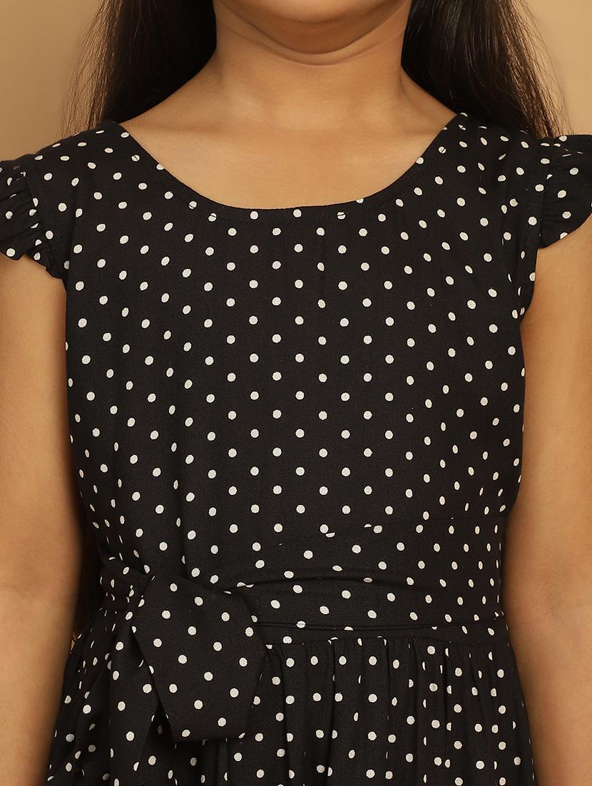 girls polka dot cap sleeve regular fit a-line dress - 21731795 - Standard Image - 5