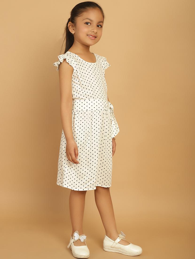 girls polka dot cap sleeve regular fit a-line dress - 21731796 - Standard Image - 3
