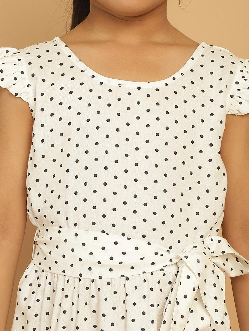 girls polka dot cap sleeve regular fit a-line dress - 21731796 - Standard Image - 5