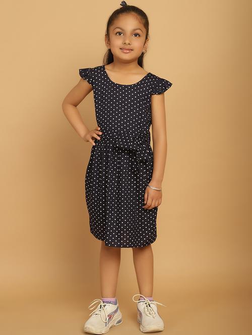 girls polka dot cap sleeve regular fit a-line dress - 21731817 - Standard Image - 0