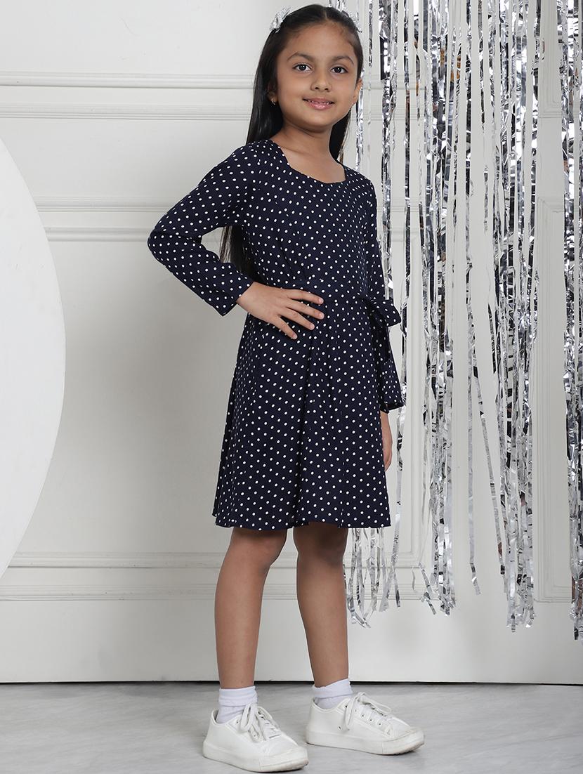 girls polka dot long sleeve regular fit dress - 21731819 - Standard Image - 3