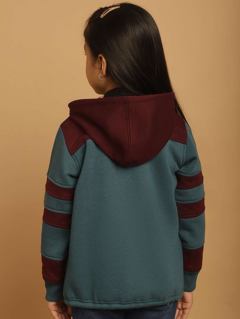 girls color block long sleeve sweatshirt - 21731961 -  Standard Image - 3