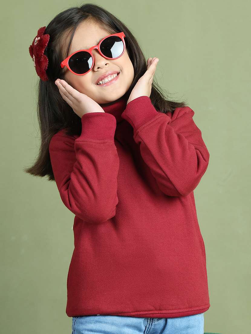 girls solid long sleeve sweatshirt - 21731976 -  Standard Image - 3