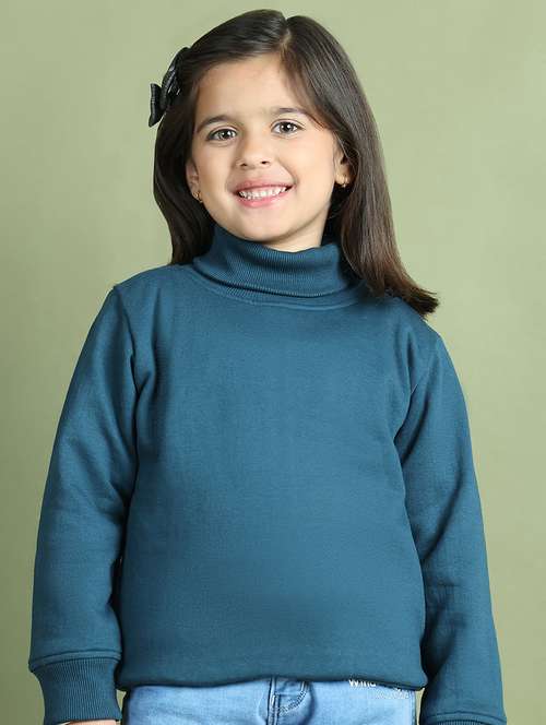 girls solid long sleeve sweatshirt - 21731978 - Standard Image - 0