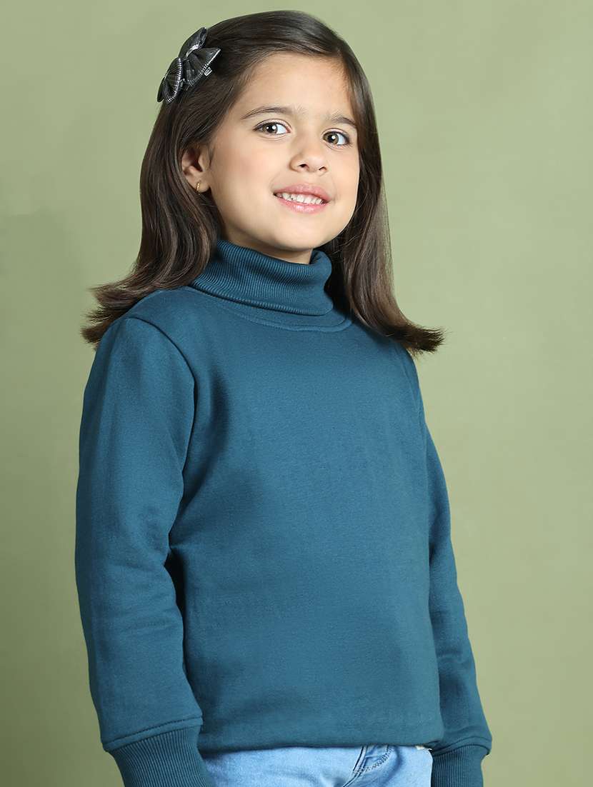 girls solid long sleeve sweatshirt - 21731978 - Standard Image - 3
