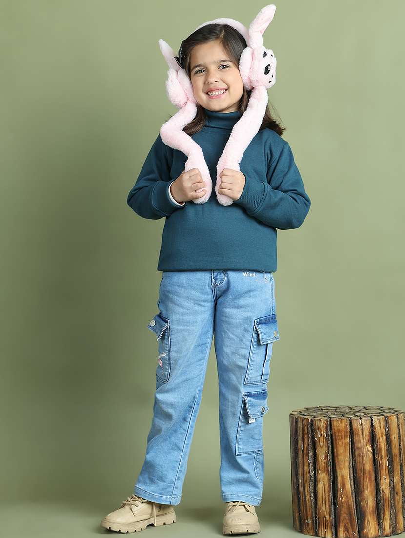 girls solid long sleeve sweatshirt - 21731978 - Standard Image - 5