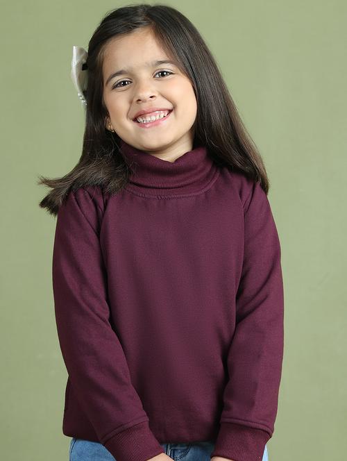 girls solid long sleeve sweatshirt - 21731979 - Standard Image - 0