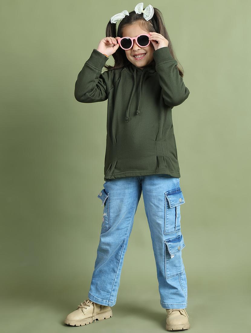 girls solid long sleeve sweatshirt - 21731980 - Standard Image - 5