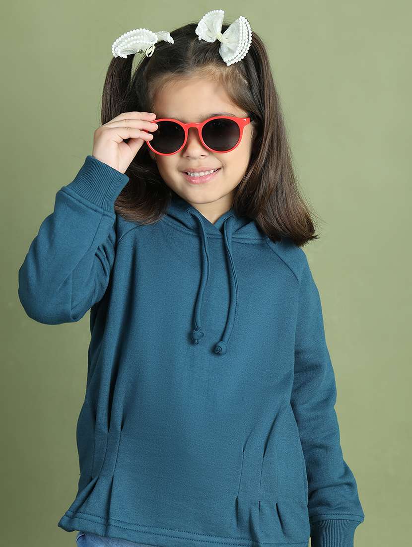 girls solid long sleeve sweatshirt - 21731981 -  Standard Image - 3