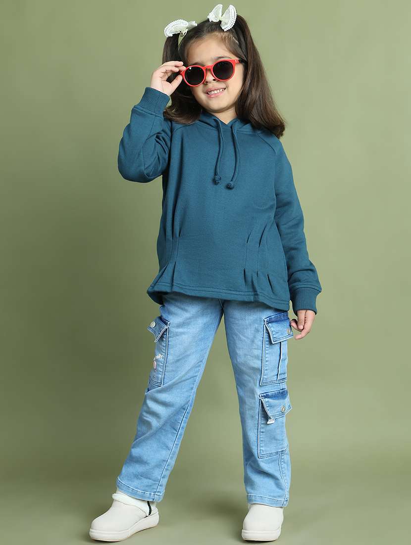 girls solid long sleeve sweatshirt - 21731981 -  Standard Image - 5