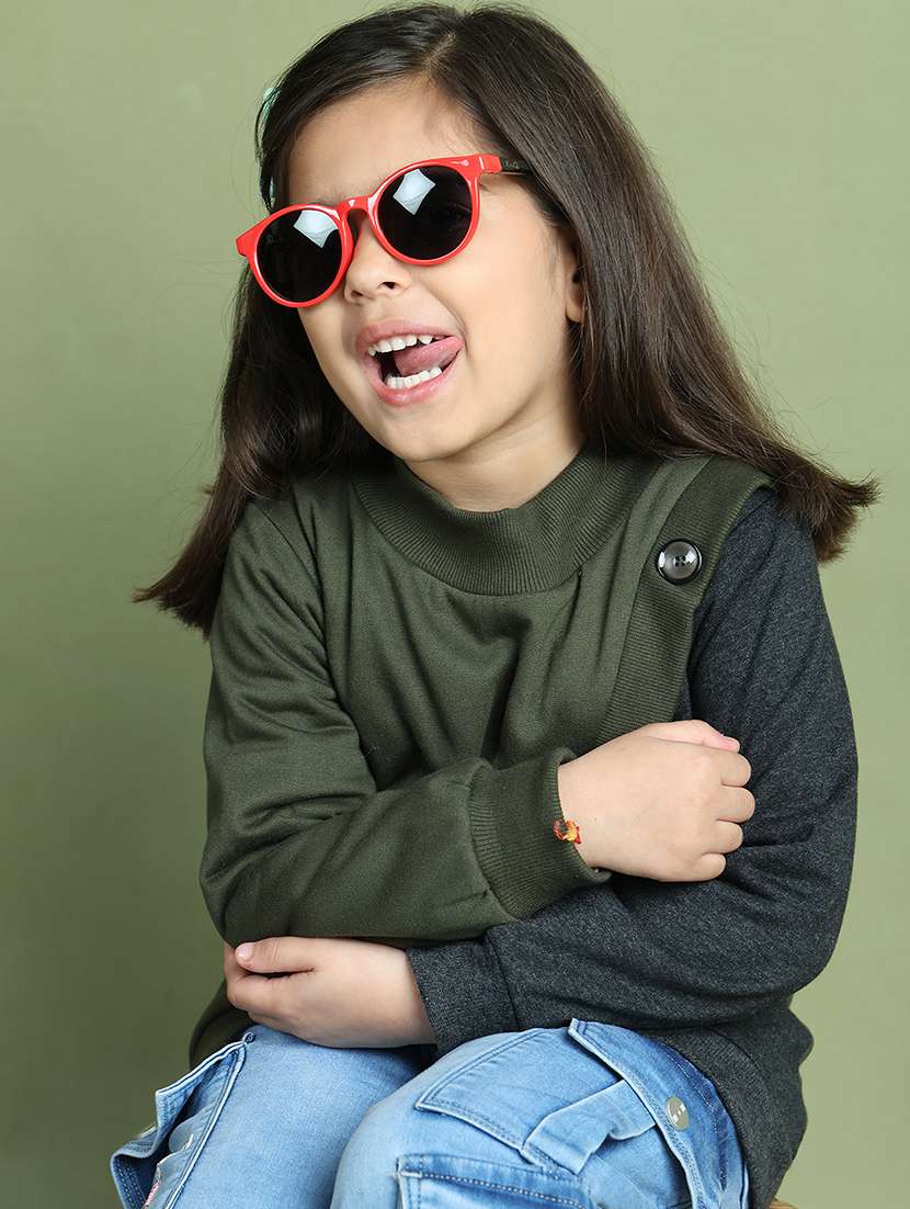 girls color block long sleeve sweatshirt - 21731982 - Standard Image - 3