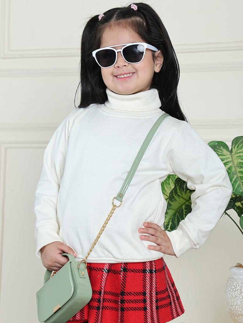 girls solid long sleeve sweatshirt - 21731985 - Standard Image - 3