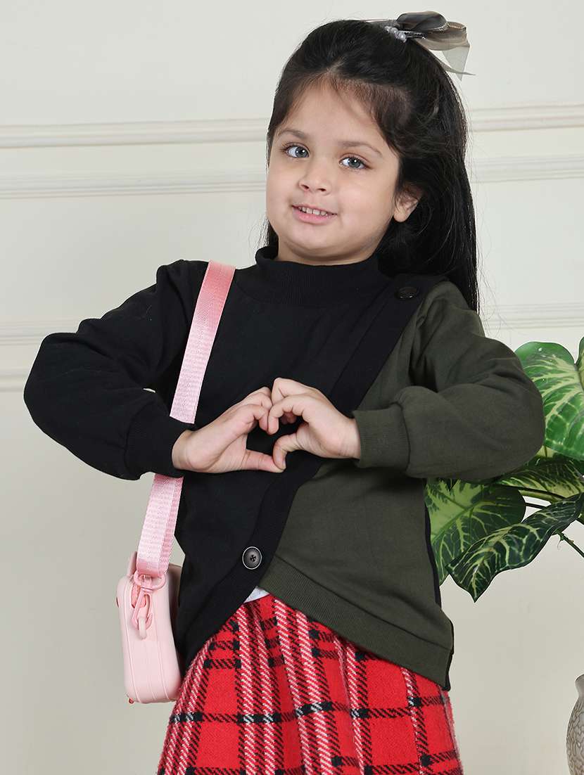 girls color block long sleeve sweatshirt - 21731993 - Standard Image - 3