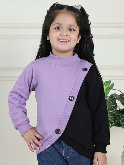 girls color block long sleeve sweatshirt - 21731998 -  Standard Image - 0