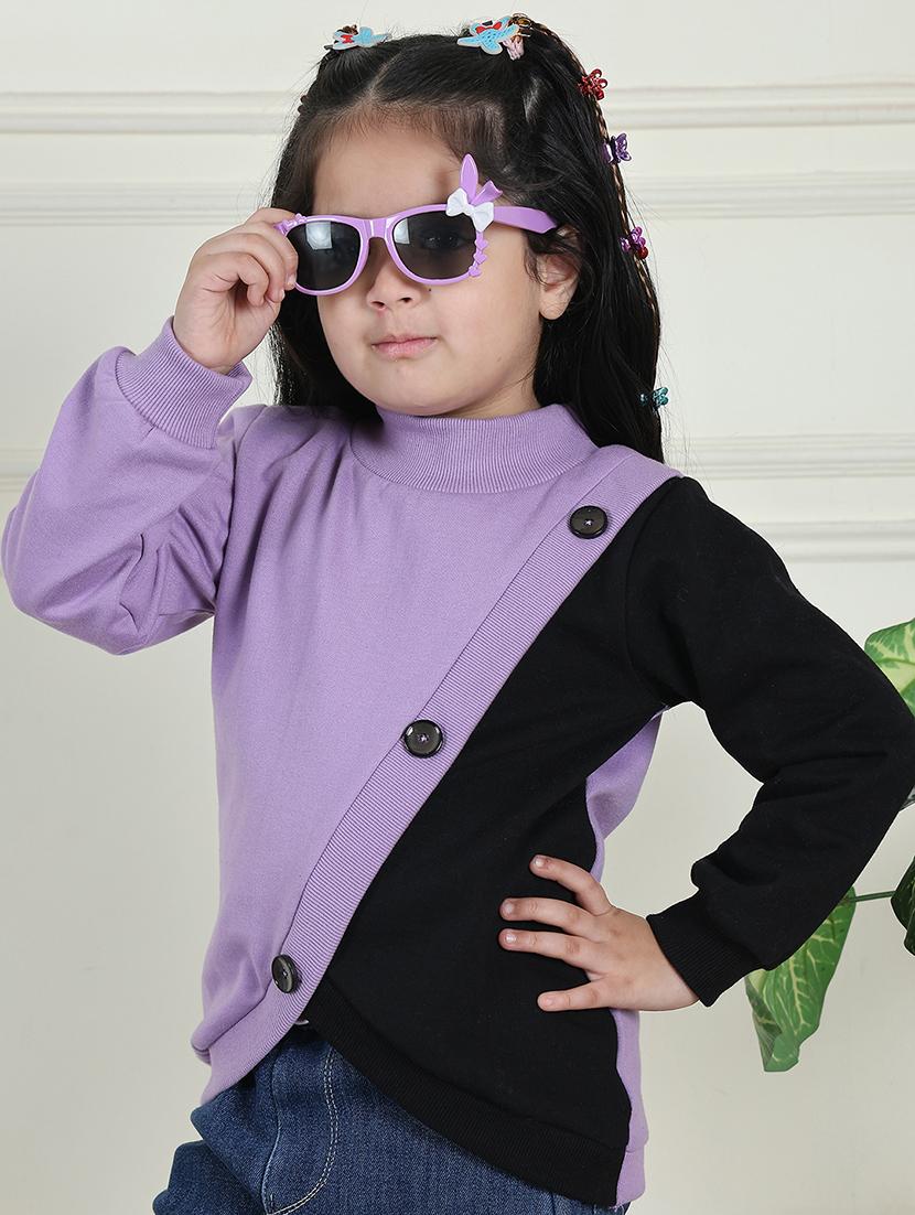 girls color block long sleeve sweatshirt - 21731998 - Standard Image - 3