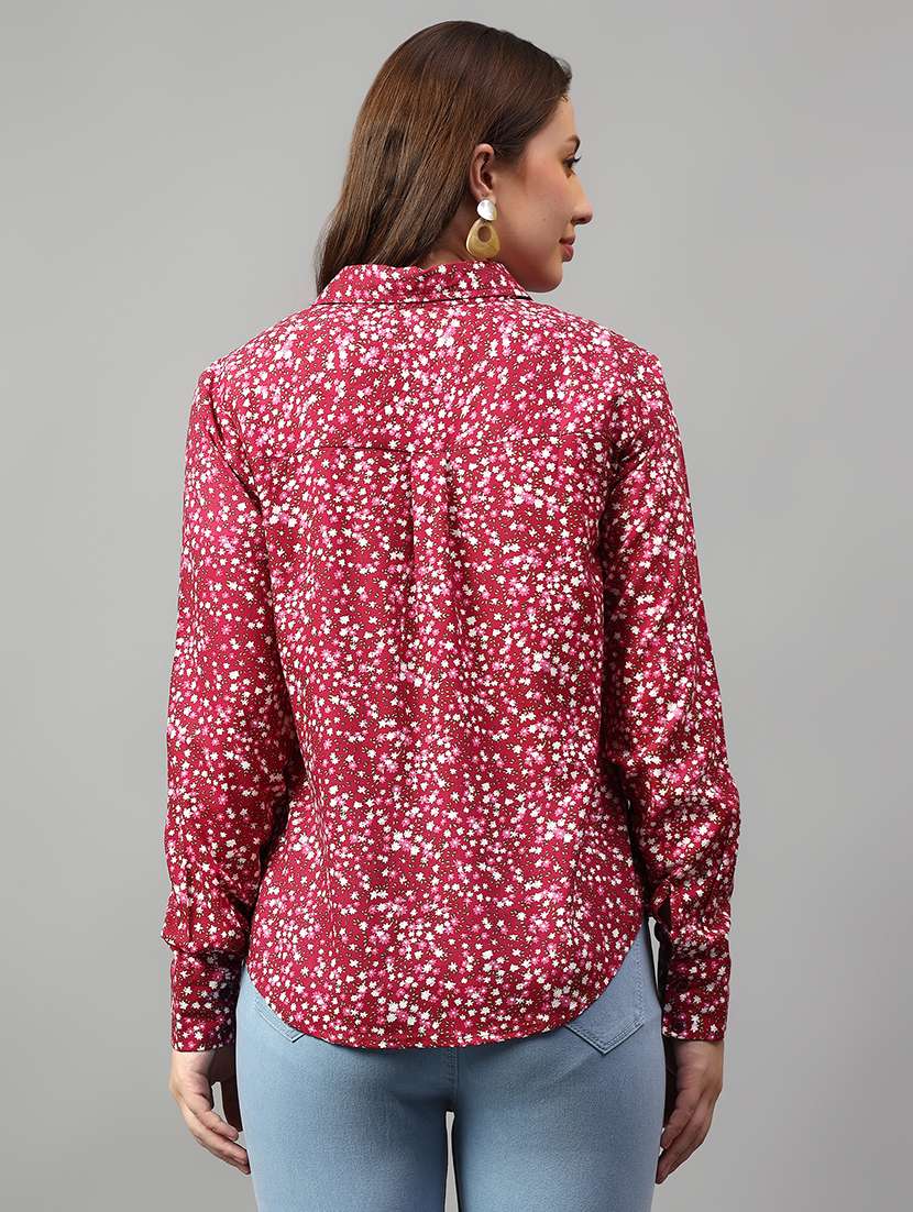 women printed long sleeve shirt - 21732001 -  Standard Image - 3