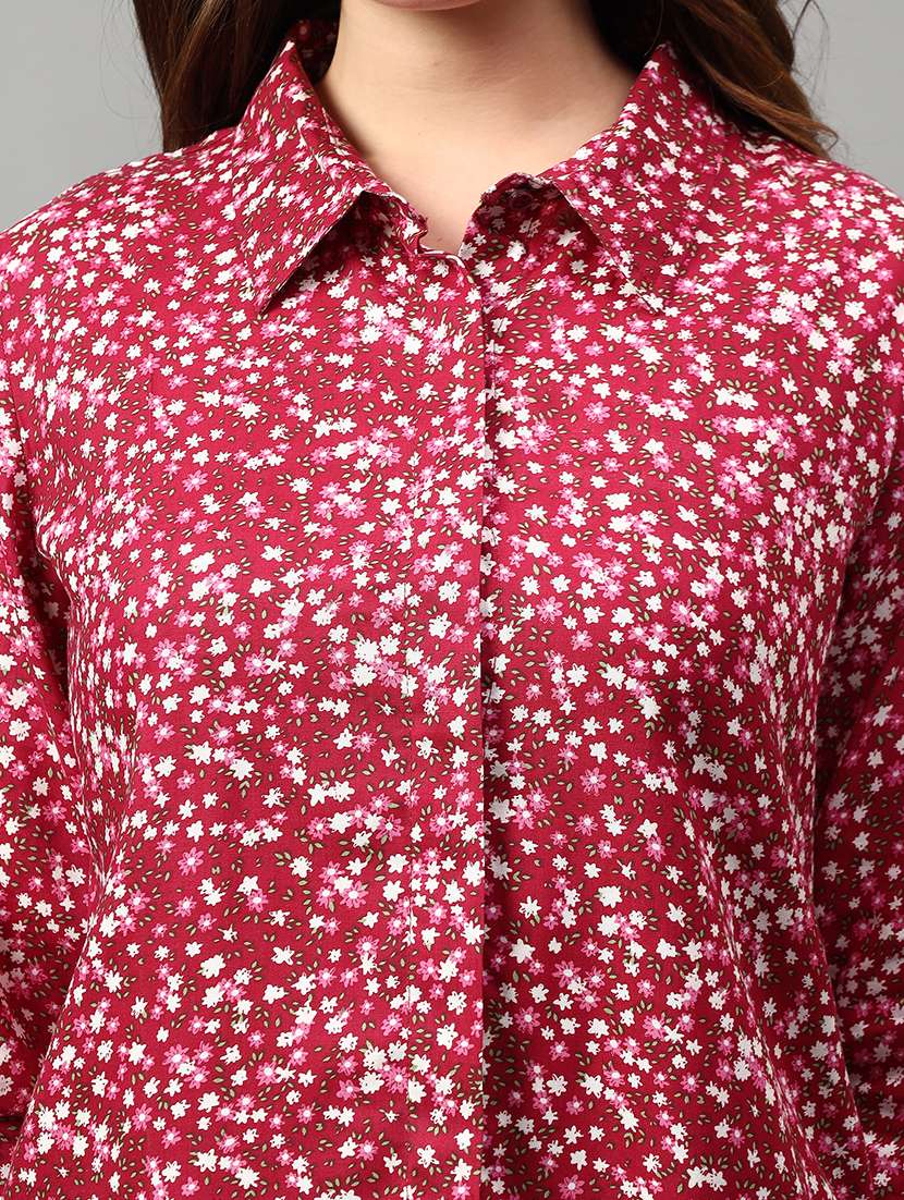 women printed long sleeve shirt - 21732001 -  Standard Image - 5
