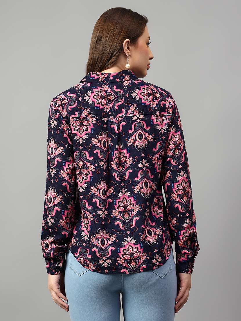women printed long sleeve shirt - 21732002 -  Standard Image - 3