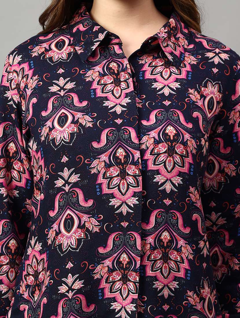 women printed long sleeve shirt - 21732002 -  Standard Image - 5