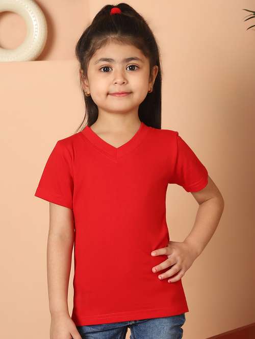 girls solid short sleeve tee - 21732012 - Standard Image - 0
