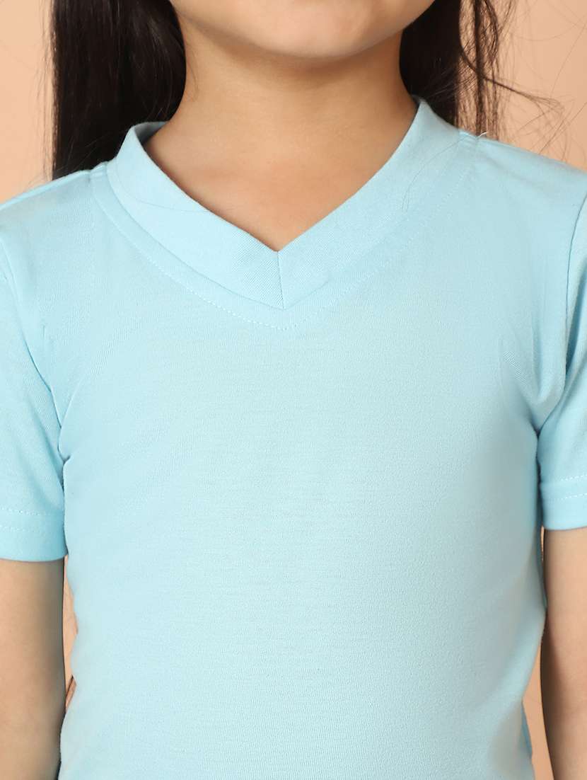 girls solid short sleeve tee - 21732014 -  Standard Image - 5