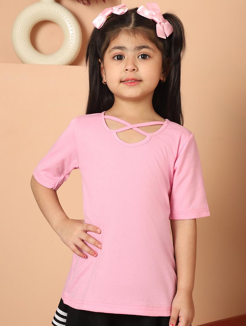 girls solid short sleeve top - 21732058 - Zoom Image - 0