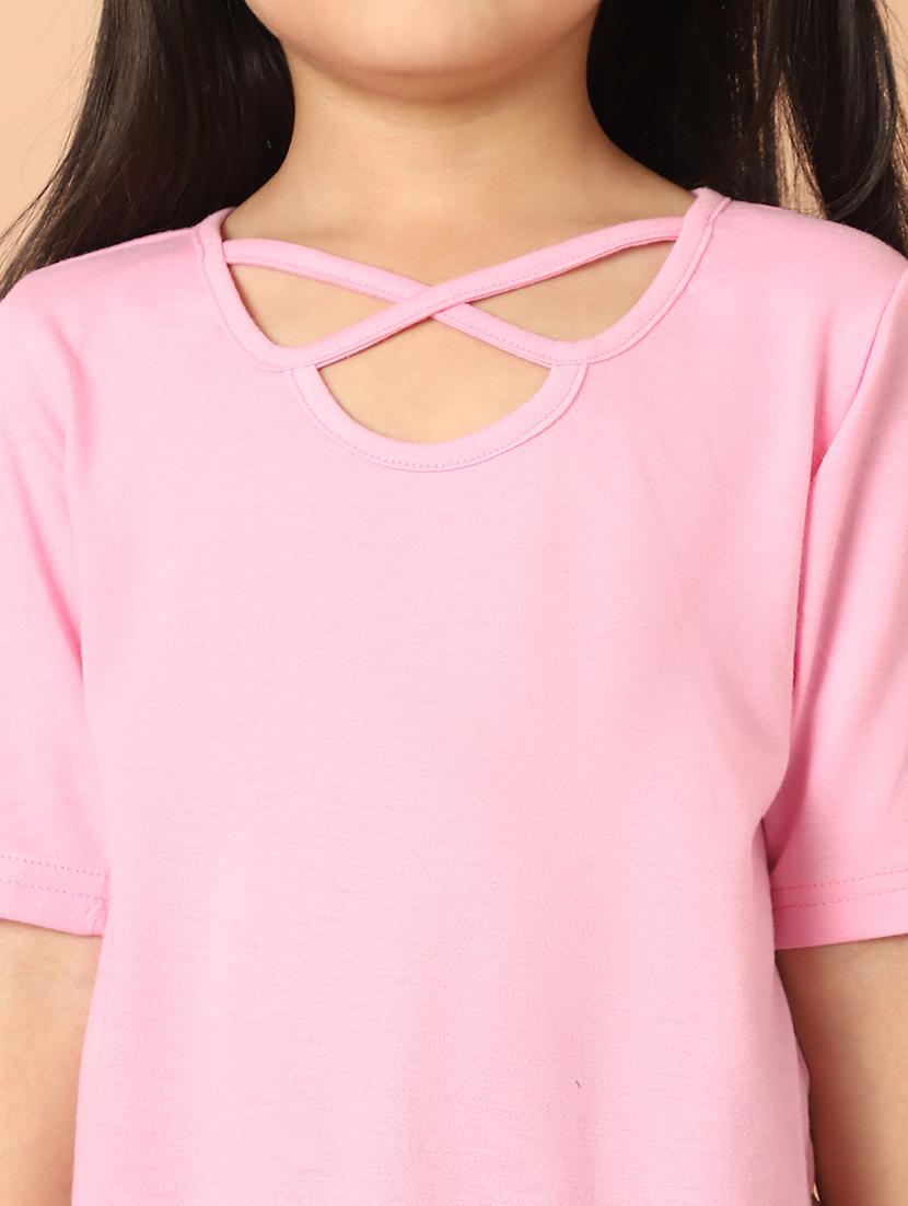 girls solid short sleeve top - 21732058 - Standard Image - 5