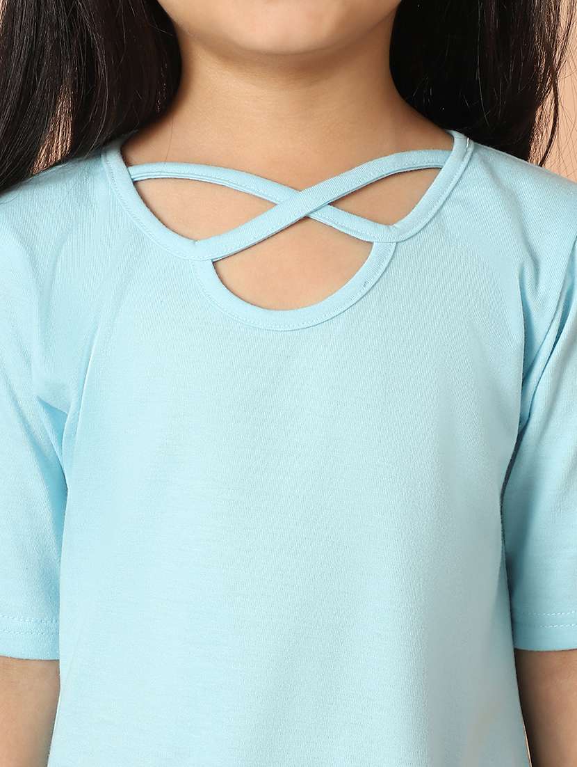 girls solid short sleeve top - 21732060 -  Standard Image - 5
