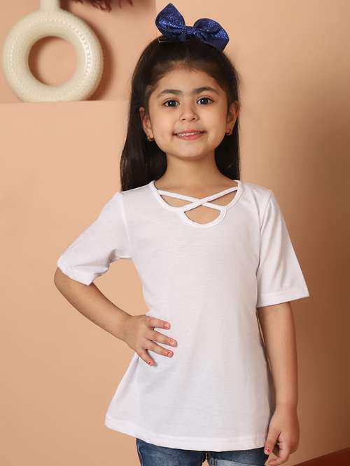 girls solid short sleeve top - 21732061 -  Standard Image - 0