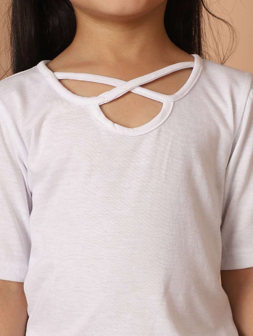 girls solid short sleeve top - 21732061 -  Standard Image - 5