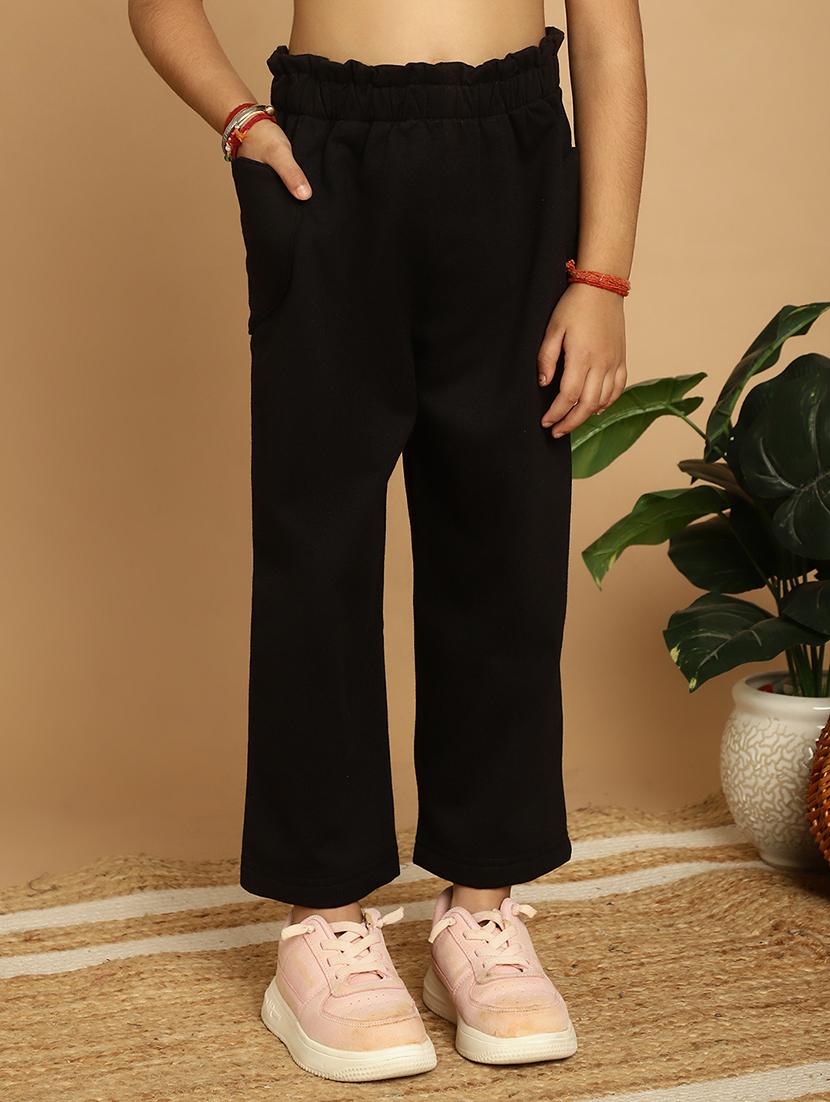 girls solid mid rise trouser - 21732073 -  Zoom Image - 0
