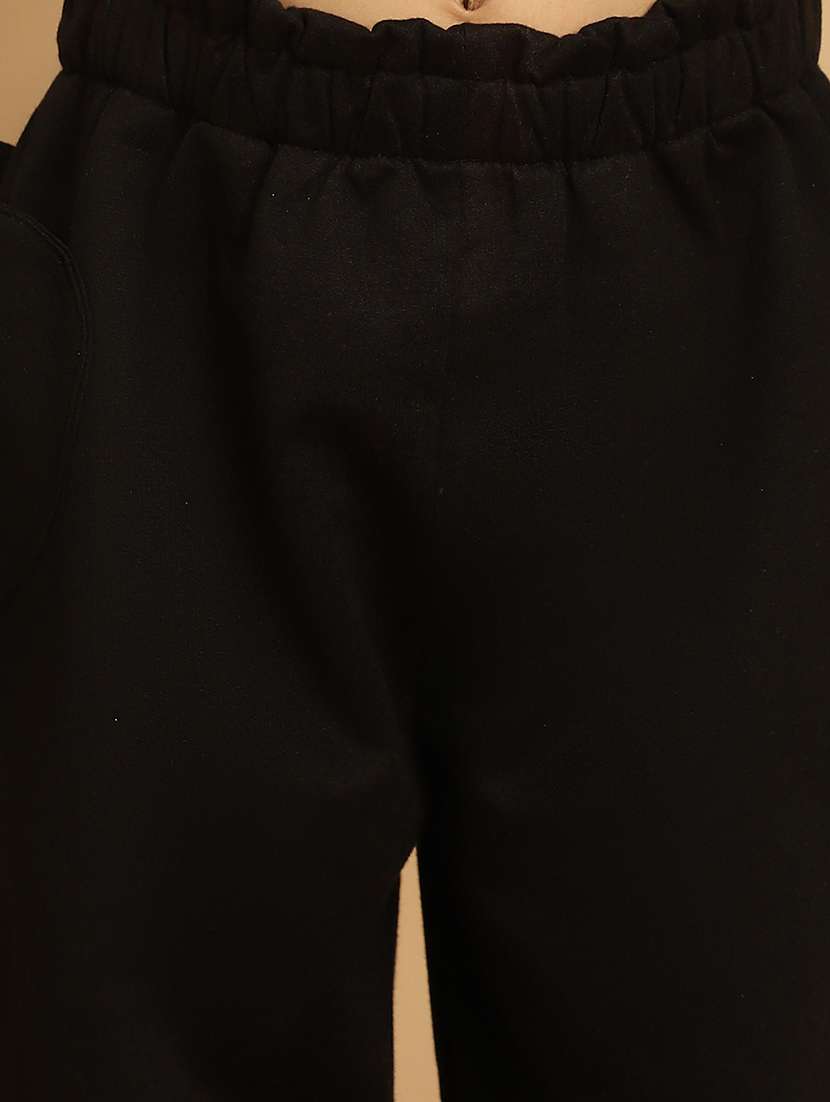girls solid mid rise trouser - 21732073 - Standard Image - 5