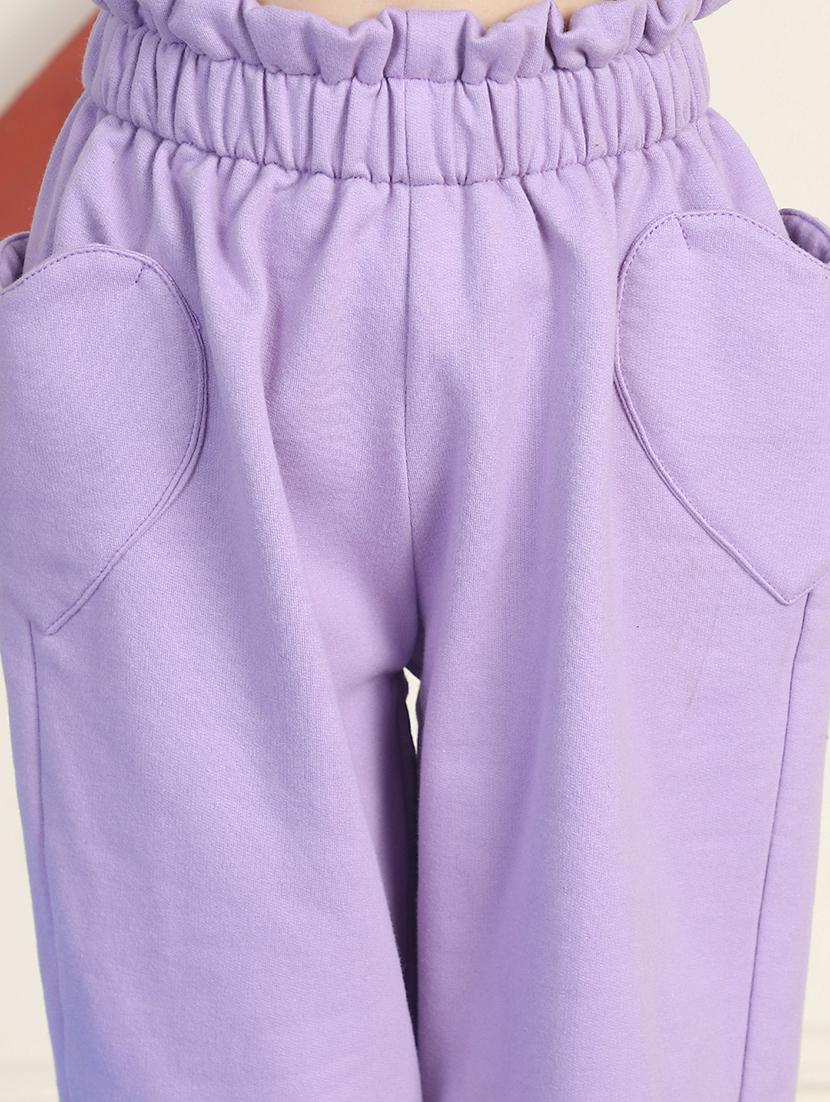 girls solid mid rise casual trouser - 21732088 - Standard Image - 5